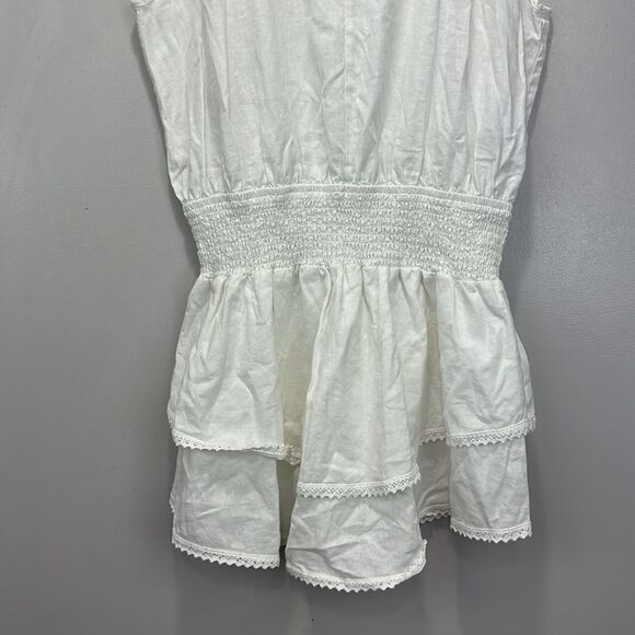Aqua White Blouson Style Cover up / Dress - Picture 3 of 7